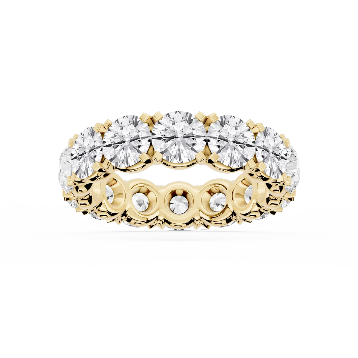 Morgan Round LGD Classic Four Prong Eternity Band - 18K Yellow Gold / 7 ctw / F-VS2