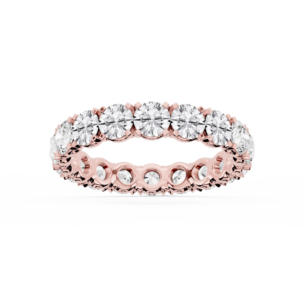 Morgan Round LGD Classic Four Prong Eternity Band - 18K Rose Gold / 3 ctw / F-VS2