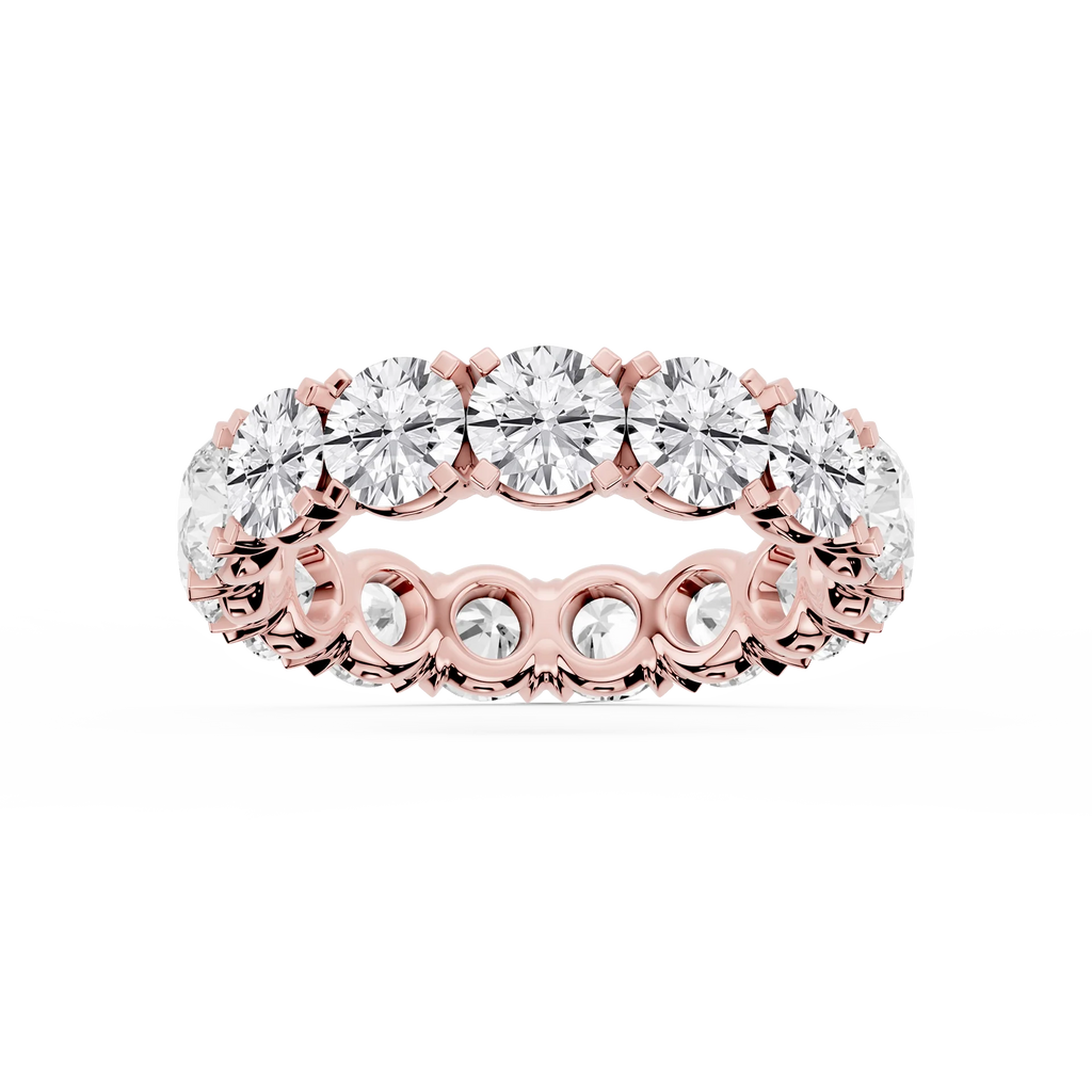 Morgan Round LGD Classic Four Prong Eternity Band - 18K Rose Gold / 5 ctw / F-VS2
