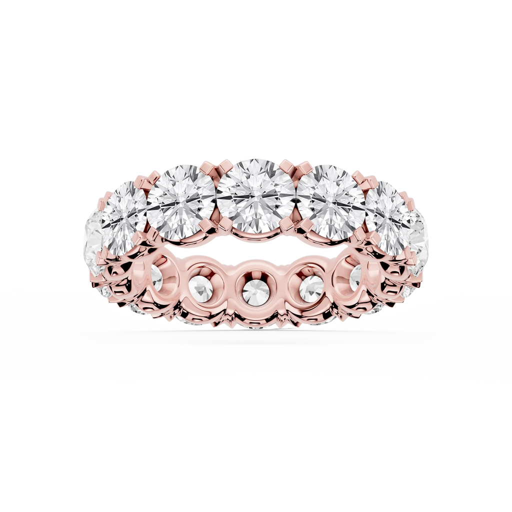 Morgan Round LGD Classic Four Prong Eternity Band - 18K Rose Gold / 7 ctw / F-VS2