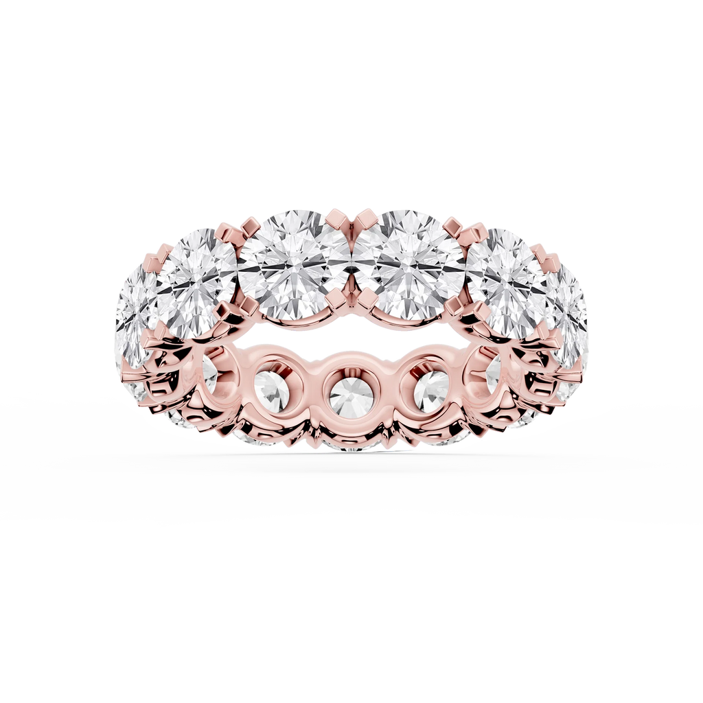 Morgan Round LGD Classic Four Prong Eternity Band - 18K Rose Gold / 9 ctw / F-VS2