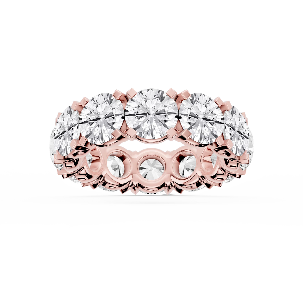 Morgan Round LGD Classic Four Prong Eternity Band - 18K Rose Gold / 10 ctw / F-VS2