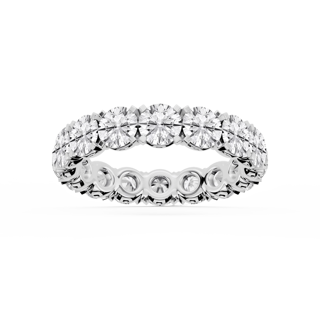 Morgan Round LGD Classic Four Prong Eternity Band - Platinum / 4 ctw / F-VS2