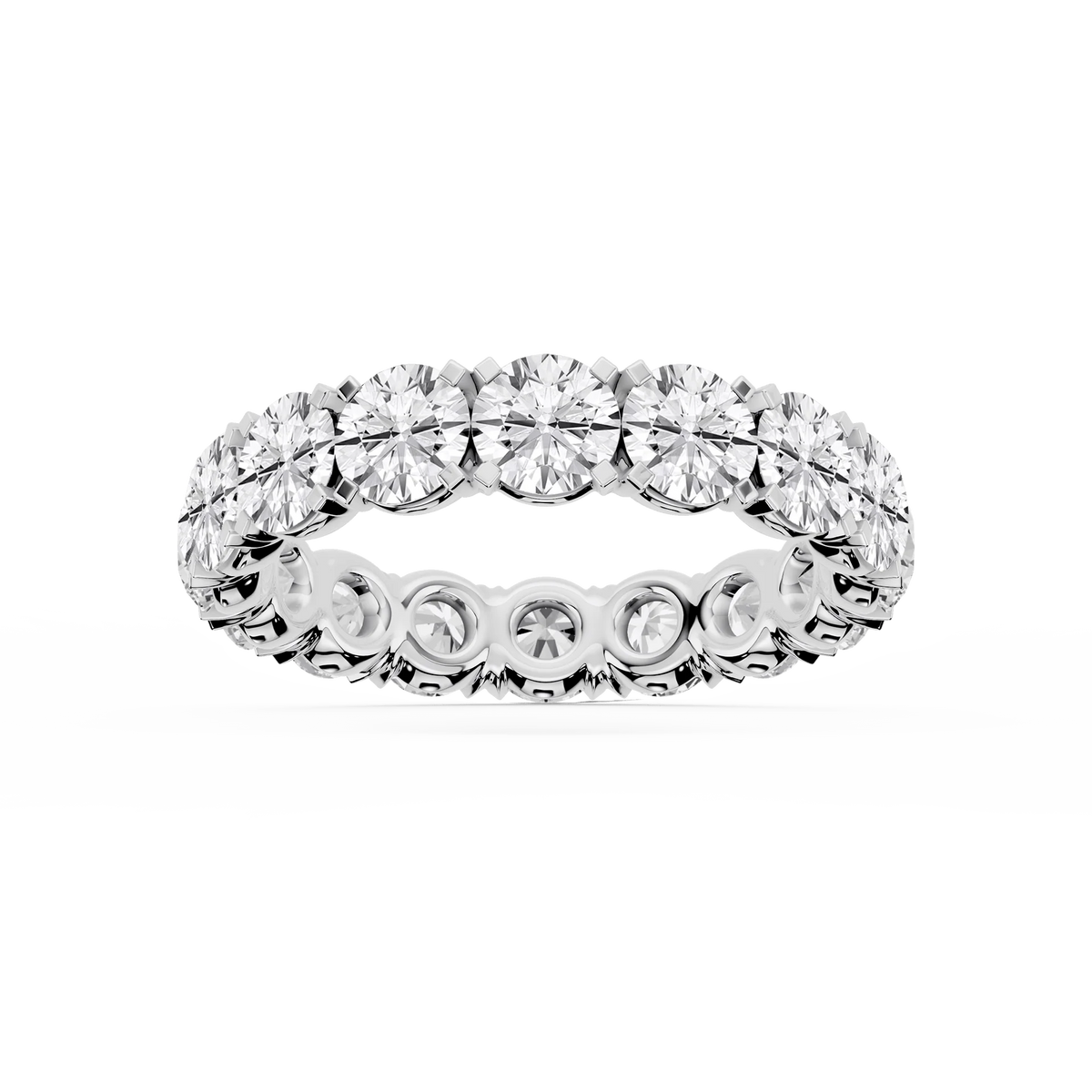 Morgan Round LGD Classic Four Prong Eternity Band - Platinum / 4 ctw / F-VS2