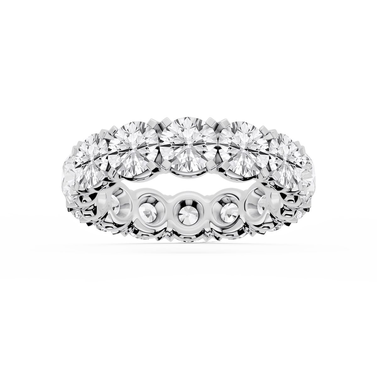 Morgan Round LGD Classic Four Prong Eternity Band - Platinum / 7 ctw / F-VS2