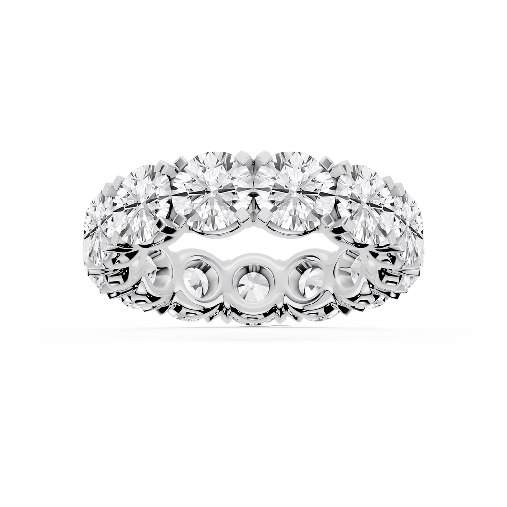 Morgan Round LGD Classic Four Prong Eternity Band - Platinum / 9 ctw / F-VS2