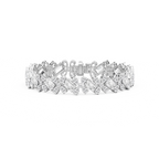 24 ⁵⁄₈ ctw Round, Emerald and Pear LGD Floral Tennis Bracelet  - 7.15 Inches - Signature Collection