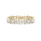 24 ⁵⁄₈ ctw Round, Emerald and Pear LGD Floral Tennis Bracelet  - 7.15 Inches - Signature Collection