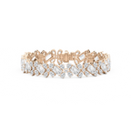 24 ⁵⁄₈ ctw Round, Emerald and Pear LGD Floral Tennis Bracelet  - 7.15 Inches - Signature Collection