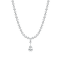 12 ½ ctw Pear, Round and Heart LGD Bezel Tennis Necklace 18 Inches - Signature Collection