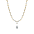 12 ½ ctw Pear, Round and Heart LGD Bezel Tennis Necklace 18 Inches - Signature Collection