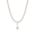 12 ½ ctw Pear, Round and Heart LGD Bezel Tennis Necklace 18 Inches - Signature Collection