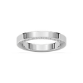Myah 1 ctw Round LGD 3.80mm High Polish Wedding Band - 14K White Gold / F-VS2