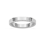 Myah 1 ctw Round LGD 3.80mm High Polish Wedding Band - 14K White Gold / F-VS2
