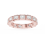 Natasha Emerald LGD East West Bezel Eternity Band - 14K Rose Gold / 2 ctw