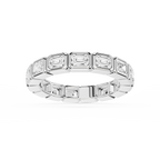 Natasha Emerald LGD East West Bezel Eternity Band - 14K White Gold / 3 ctw