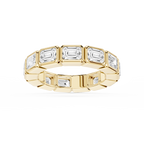 Natasha Emerald LGD East West Bezel Eternity Band - 14K Yellow Gold / 4 ctw