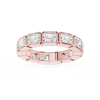 Natasha Emerald LGD East West Bezel Eternity Band - 14K Rose Gold / 4 ctw