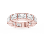 Natasha Emerald LGD East West Bezel Eternity Band - 14K Rose Gold / 7 ctw