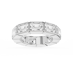 Natasha Emerald LGD East West Bezel Eternity Band - 14K White Gold / 8 ctw