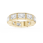 Natasha Emerald LGD East West Bezel Eternity Band - 14K Yellow Gold / 8 ctw