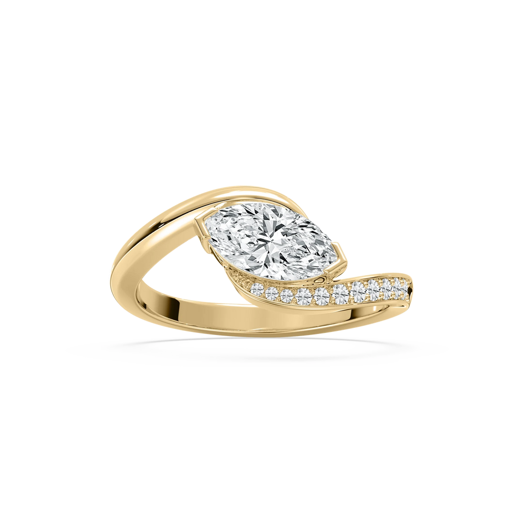 Sierra 1 ctw Marquise LGD East-West Bypass Promise Ring