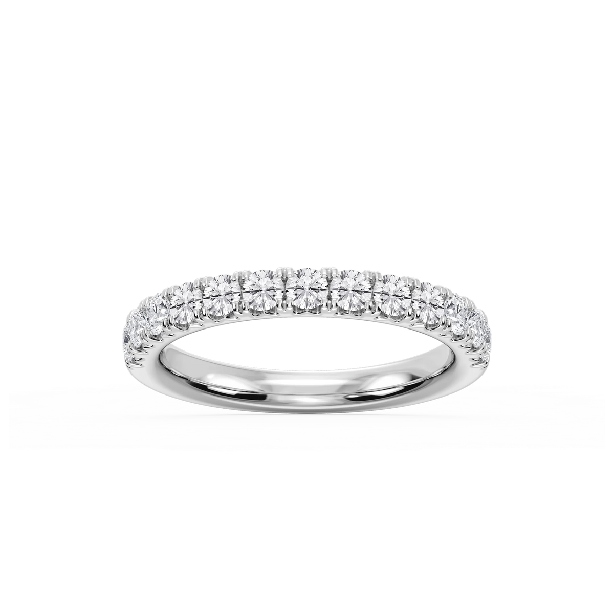 Meredith Round LGD French Pave Anniversary Band