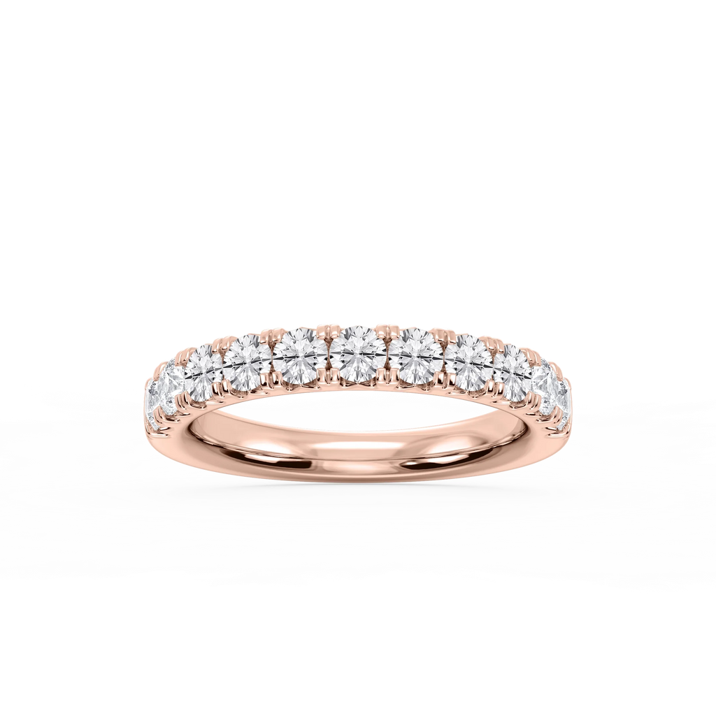 Meredith Round LGD French Pave Anniversary Band