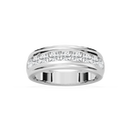 Ember 1 ctw Round LGD Nine Stone Channel Anniversary Band - 14K White Gold