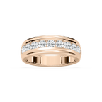 Ember 1 ctw Round LGD Nine Stone Channel Anniversary Band - 14K Rose Gold