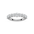 Anacá 1 ½ ctw Round LGD Nine Stone Anniversary Band - 14K White Gold / F-VS2