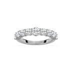 Anacá 1 ½ ctw Round LGD Nine Stone Anniversary Band - 14K White Gold / F-VS2