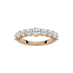 Anacá 1 ½ ctw Round LGD Nine Stone Anniversary Band - 14K Rose Gold / F-VS2
