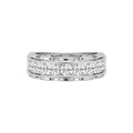 Kaylee 1 ½ ctw Round LGD Nine Stone Link Anniversary Band - 14K White Gold