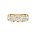 Kaylee 1 ½ ctw Round LGD Nine Stone Link Anniversary Band - 14K Yellow Gold