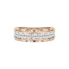 Kaylee 1 ½ ctw Round LGD Nine Stone Link Anniversary Band - 14K Rose Gold