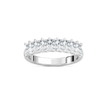Lydia 1 ⅕ ctw Radiant LGD Nine Stone U Prong Anniversary Band - 14K White Gold / DE-VS1