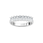 Lydia 1 ⅕ ctw Radiant LGD Nine Stone U Prong Anniversary Band - 14K White Gold / DE-VS1