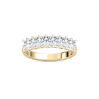 Lydia 1 ⅕ ctw Radiant LGD Nine Stone U Prong Anniversary Band - 14K Yellow Gold / F-VS2
