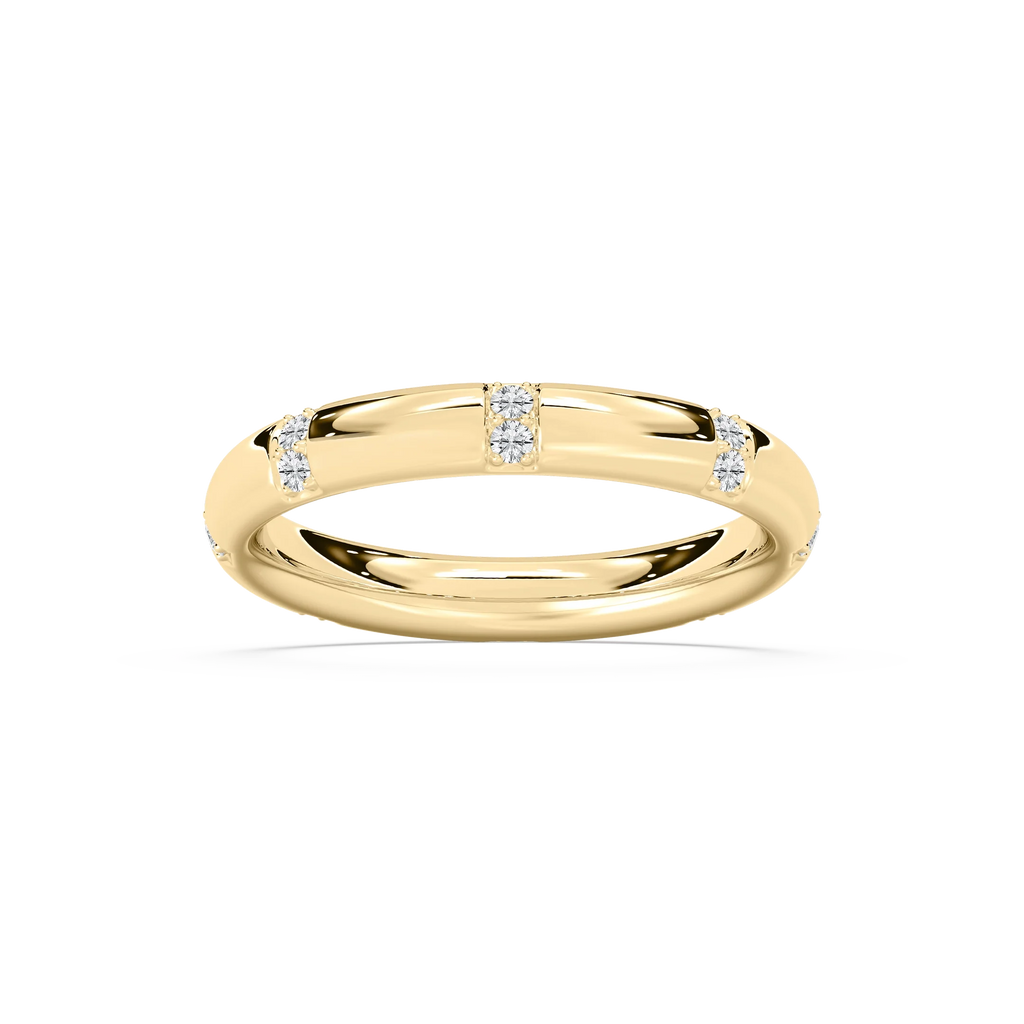 Noah Round LGD Station Eternity Band - 14K Yellow Gold / ¼ ctw