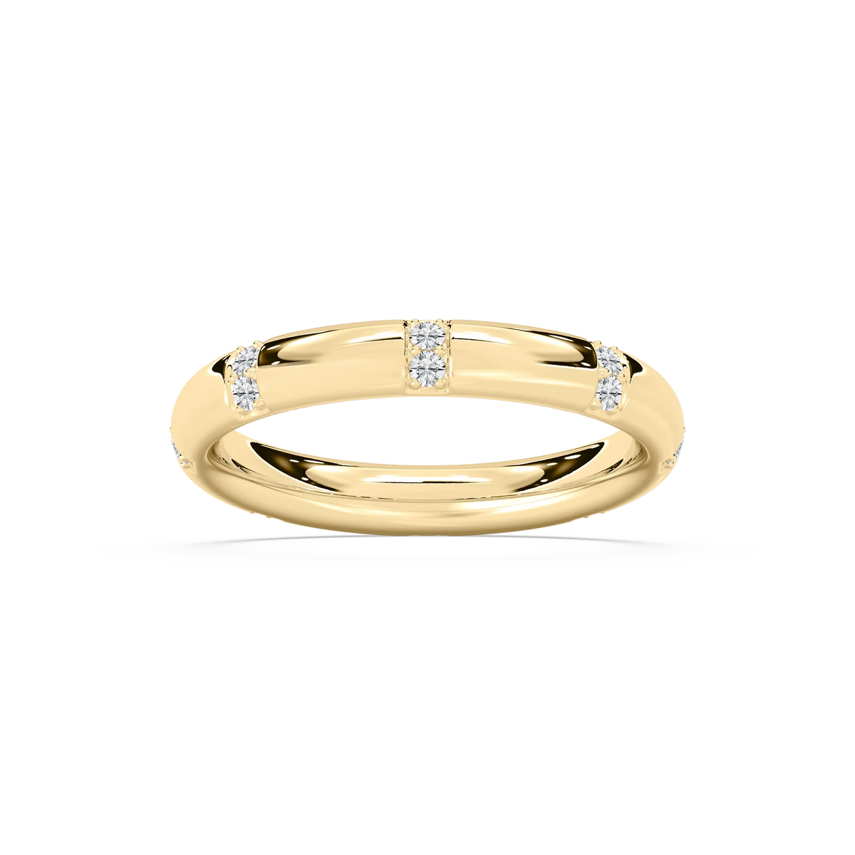 Noah Round LGD Station Eternity Band - 14K Yellow Gold / ¼ ctw