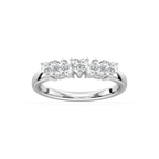 Saoirse 1 ctw Heart LGD 5 Stone Anniversary Band - 18K White Gold