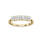 Saoirse 1 ctw Heart LGD 5 Stone Anniversary Band - 18K Yellow Gold