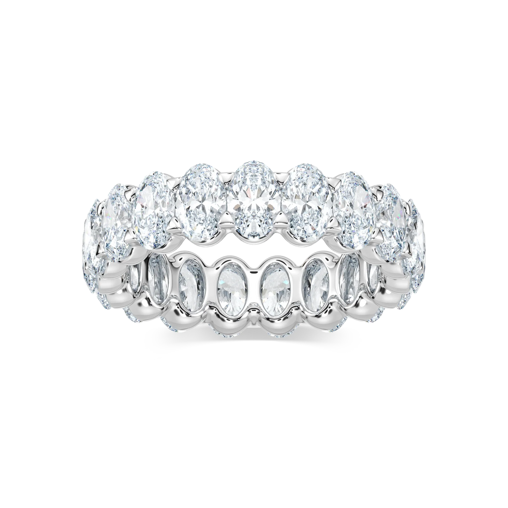 Ocean Oval LGD Shared Prong Eternity Band