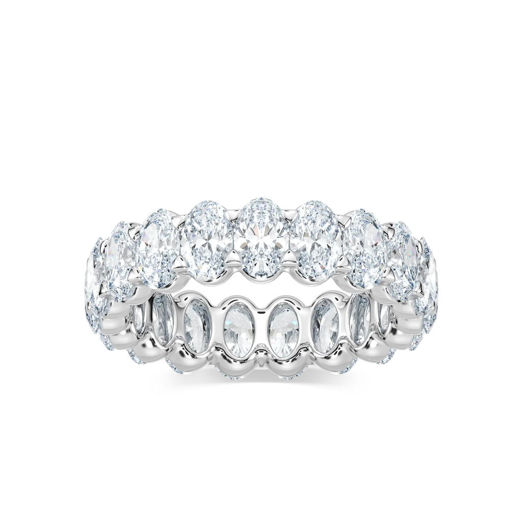 Ocean Oval LGD Shared Prong Eternity Band
