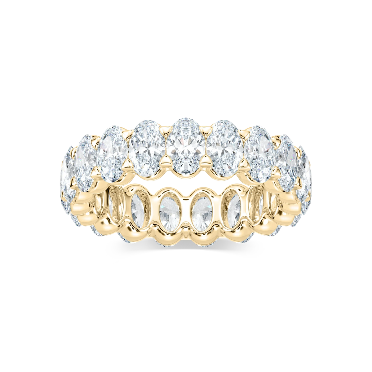 Ocean Oval LGD Shared Prong Eternity Band
