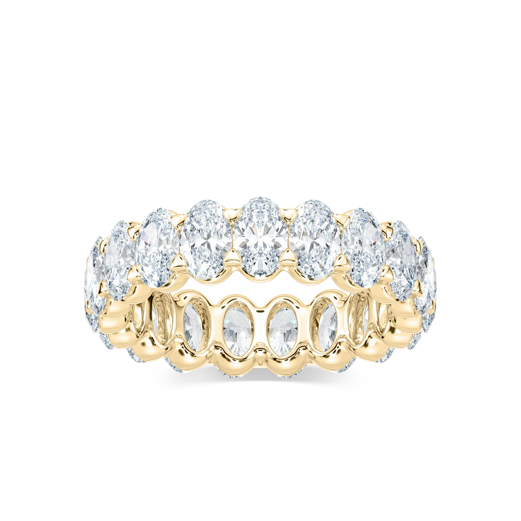 Ocean Oval LGD Shared Prong Eternity Band