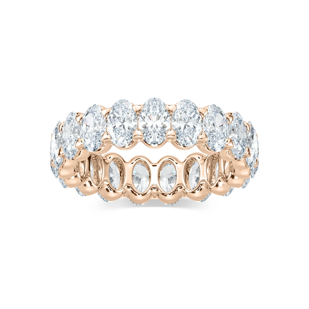 Ocean Oval LGD Shared Prong Eternity Band