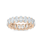 Ocean Oval LGD Shared Prong Eternity Band