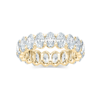 Ocean Oval LGD Shared Prong Eternity Band